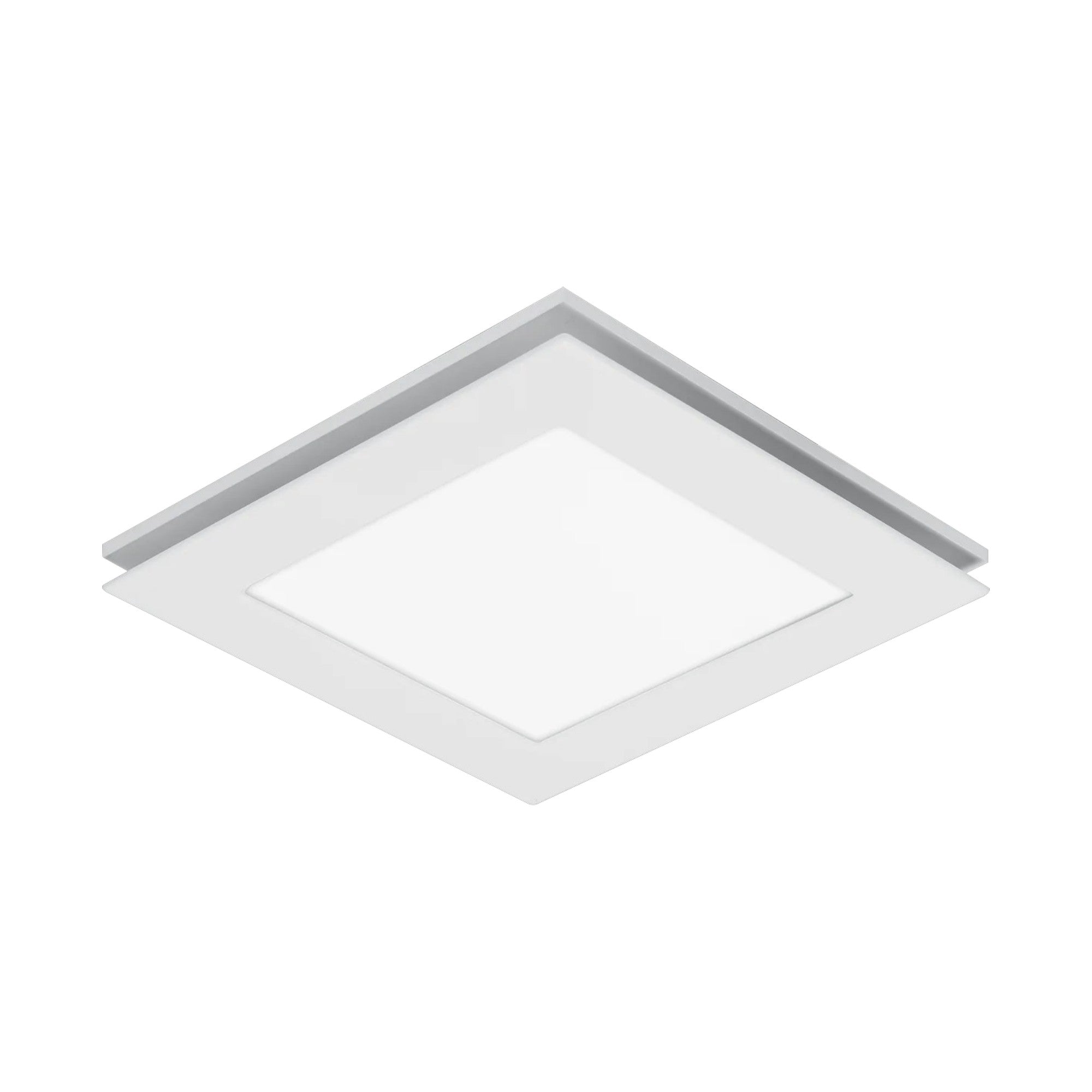 Square ceiling light fixture on a white background