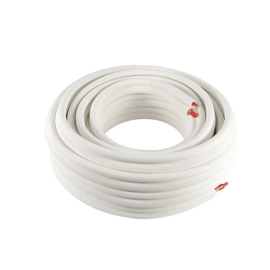 20M Insulated Pair Coil Copper Pipe Tube Aircon Airconditioning HVAC Ventilation