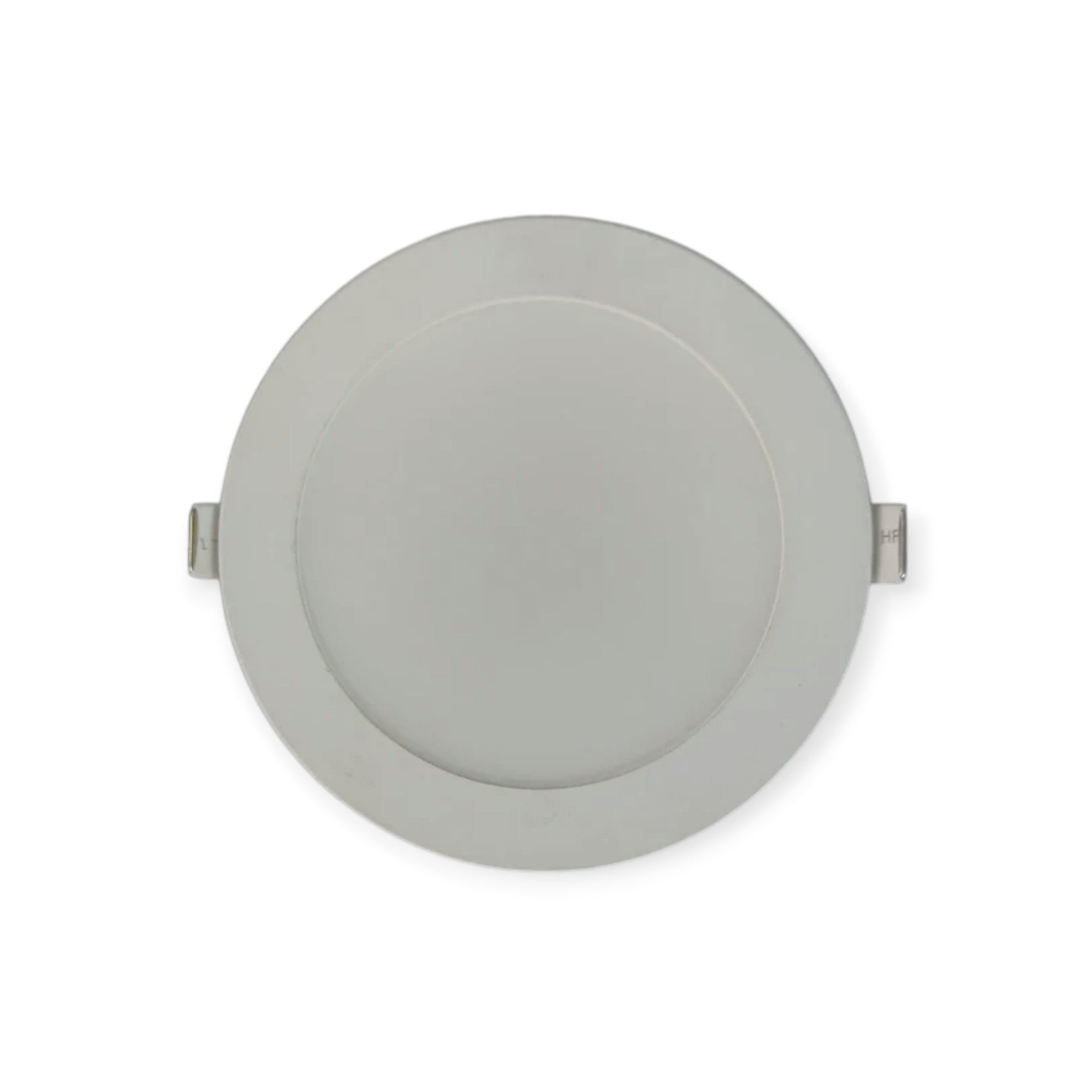 Round silver frame on a white background