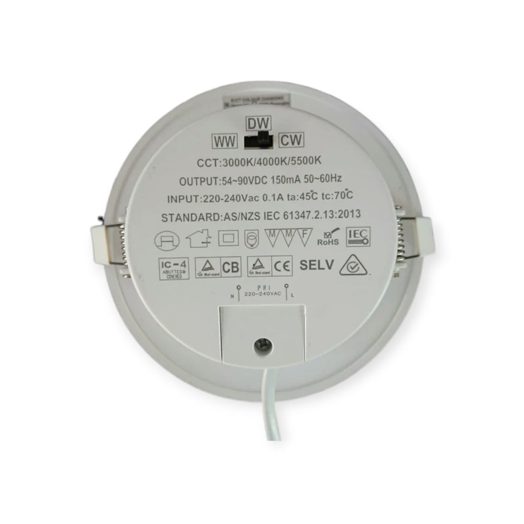 15W Tri Colour 110mm Cutout Downlight