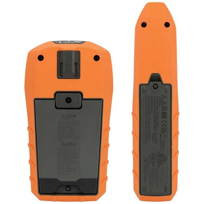 Orange and black device with textured surface on a white background