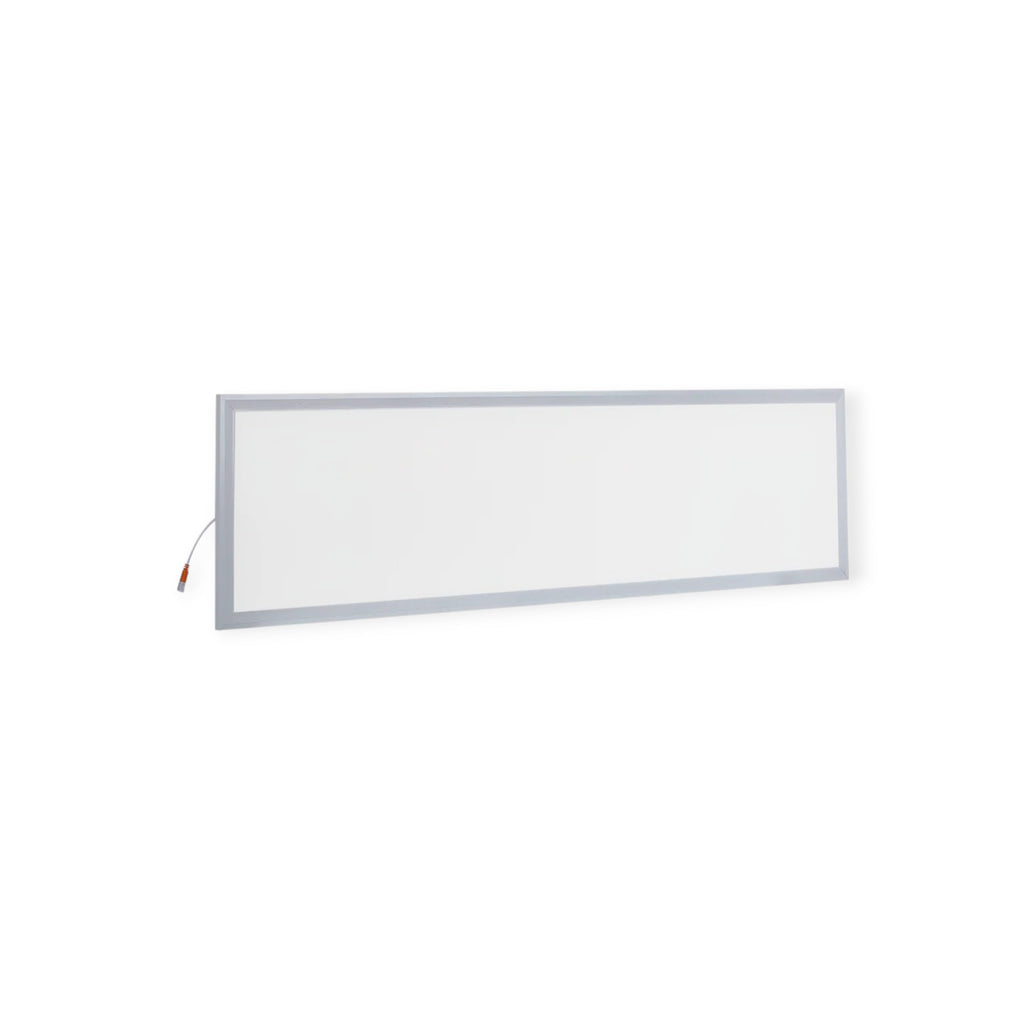 Rectangular flat panel light on a white background