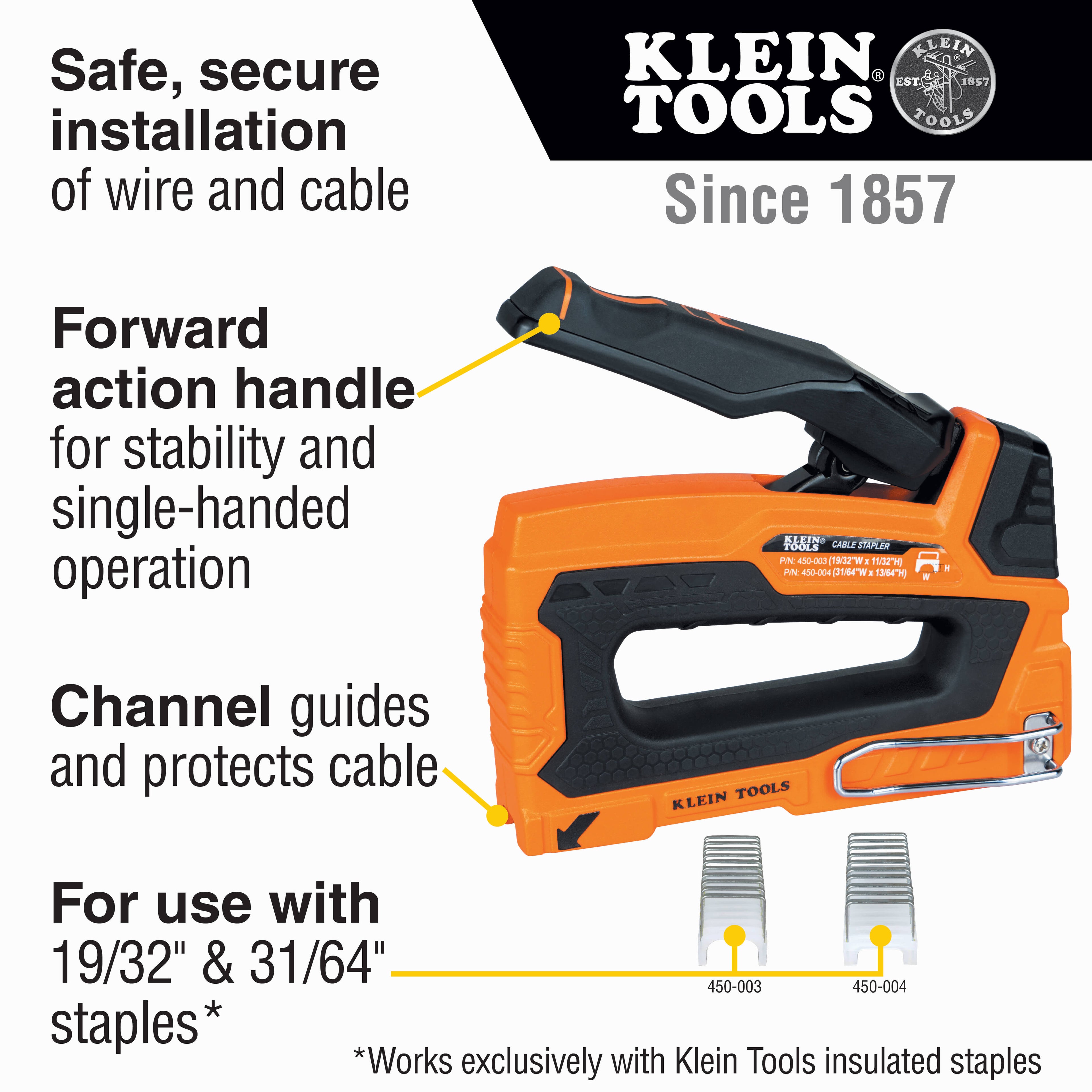 Klein Tools tool with features highlighted on a white background
