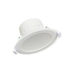 White recessed ceiling light on a white background