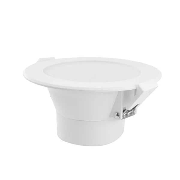 White recessed ceiling light on a white background