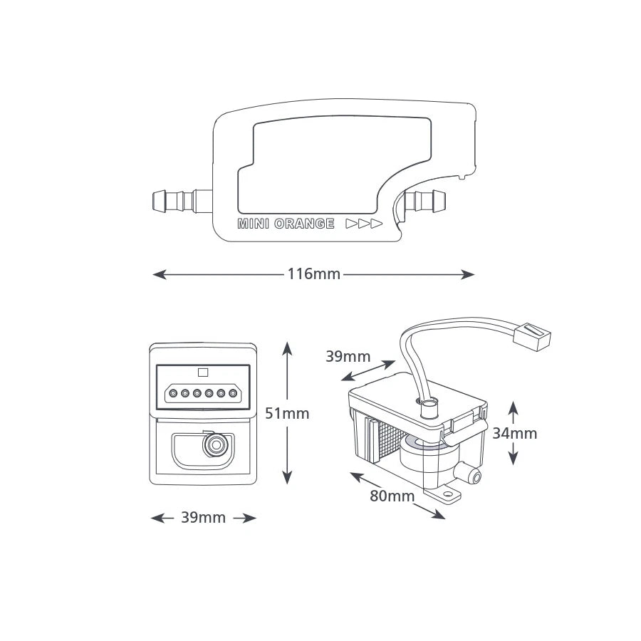 Mini Orange Condensate Pump For Aircon Airconditioning