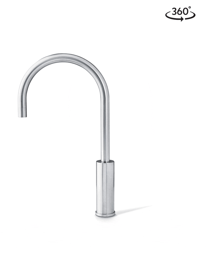 Arc Mixer Tap Mains Brushed Chrome