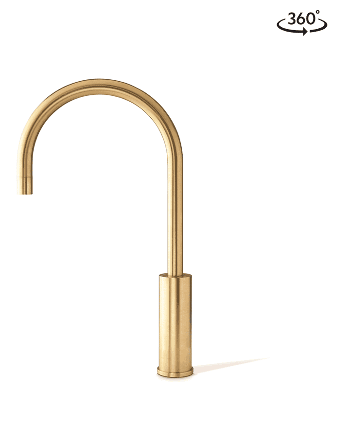 Arc Mixer Tap Mains Brushed Gold