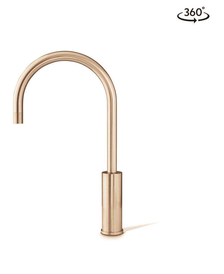 Arc Mixer Tap Mains Brushed Rose Gold