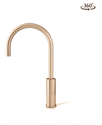 Arc Mixer Tap Mains Brushed Rose Gold