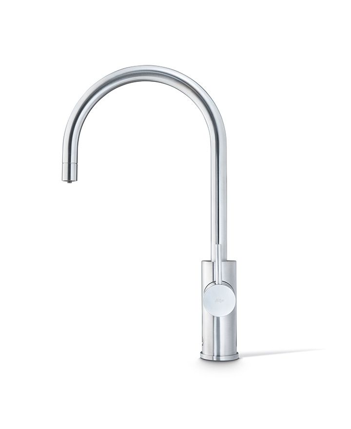 Modern kitchen faucet on a white background