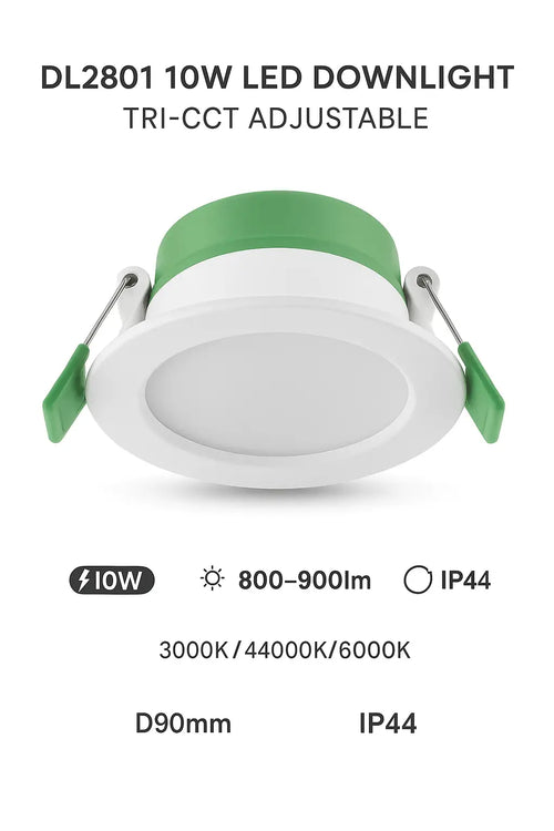 10W LED Downlight - Tri-CCT technology