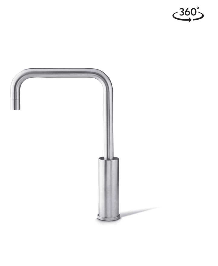 Cube Mixer Tap Mains Brushed Chrome