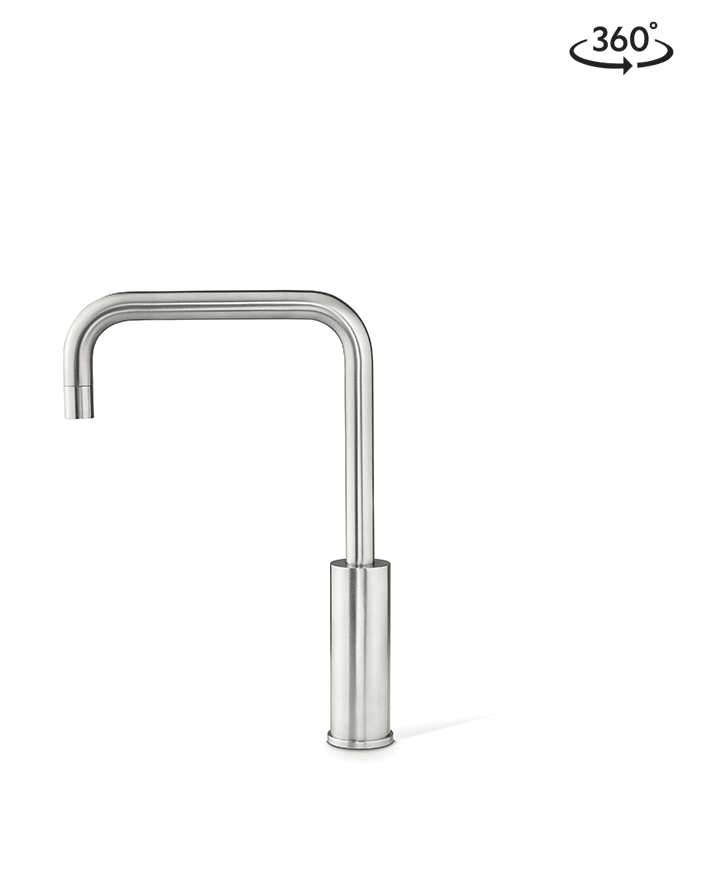 Cube Mixer Tap Mains Brushed Nickel