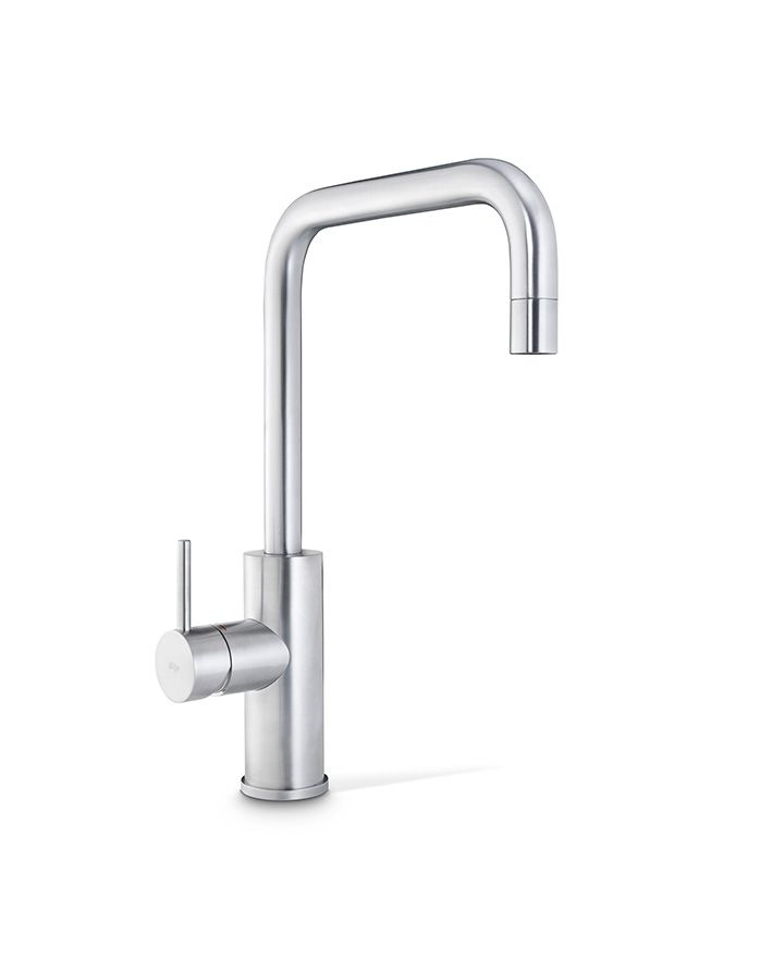 Cube Mixer Tap Mains Brushed Chrome