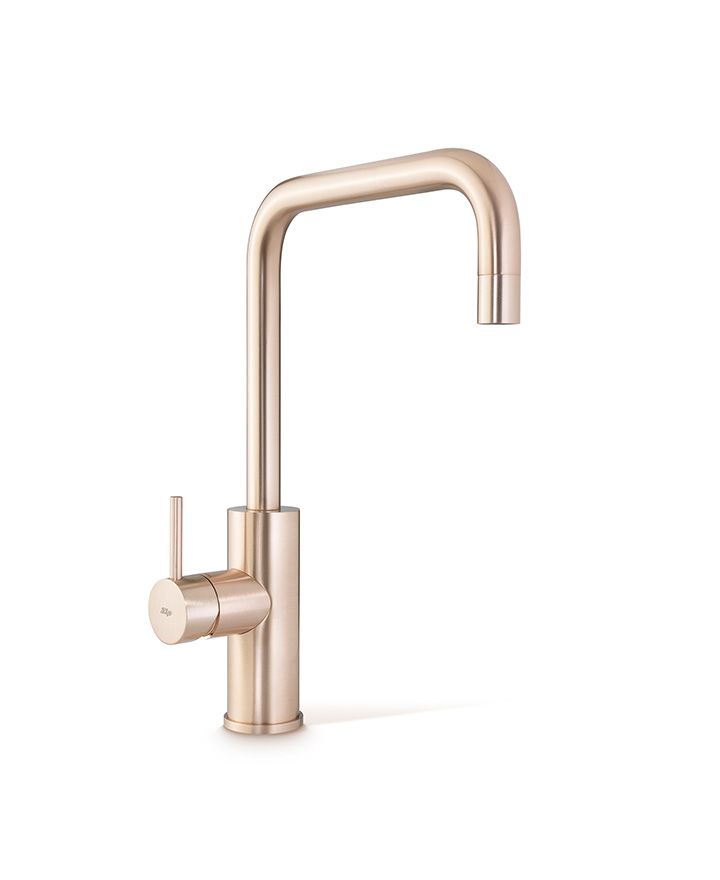 Cube Mixer Tap Mains Brushed Rose Gold
