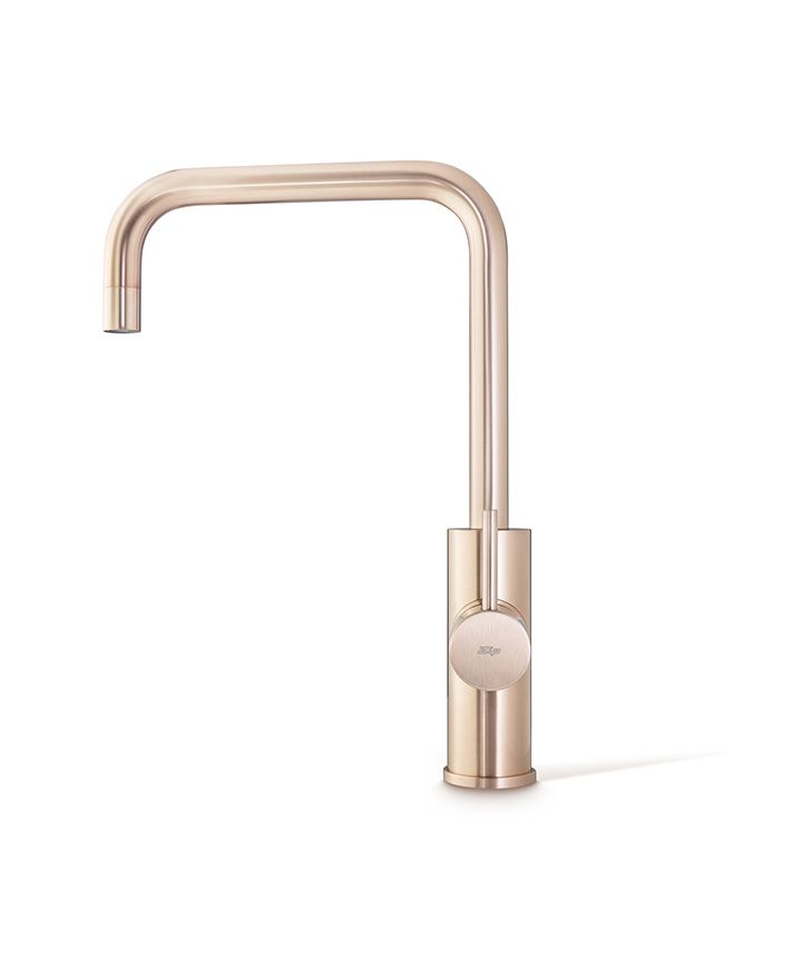 Cube Mixer Tap Mains Brushed Rose Gold