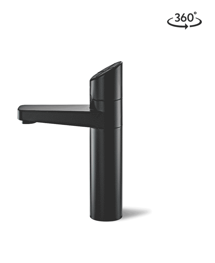  C HydroTap G5 BC  Black faucet with control panel on a white background video