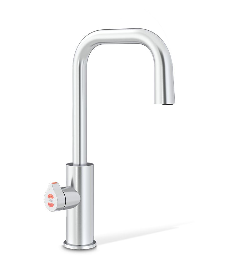 Modern kitchen faucet on a white background