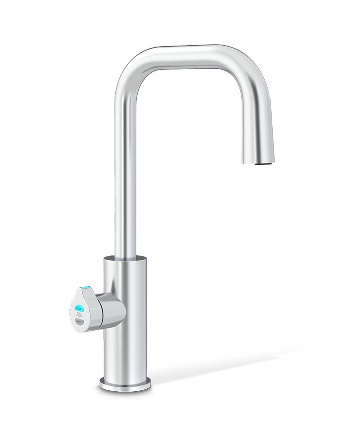 Modern kitchen faucet on a white background