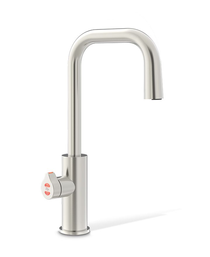 Modern kitchen faucet on a white background