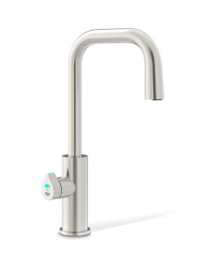 Modern kitchen faucet on a white background