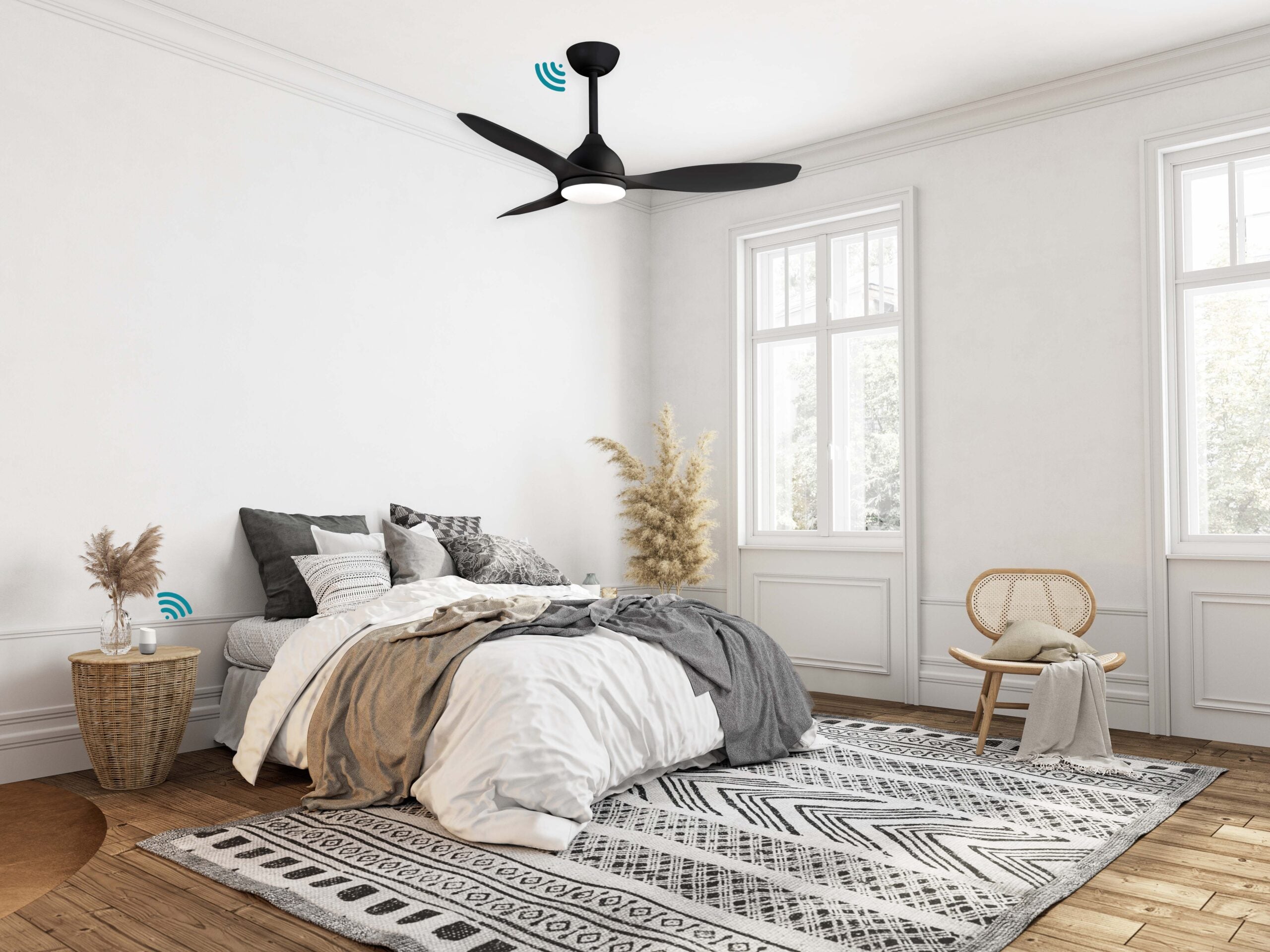 Elite DC 48″ & 52″ Smart Ceiling Fan With WIFI Remote Control + LED light