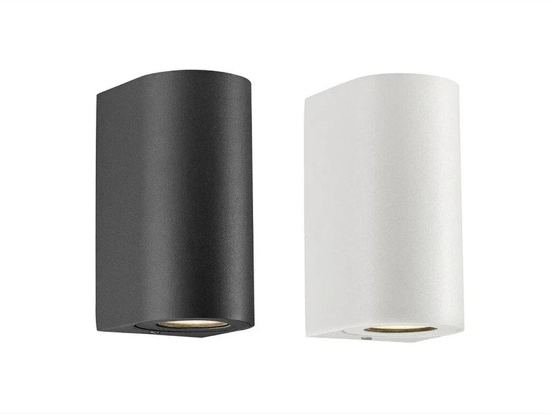 Round Curve Modern Up & Down Light Wall Pillar External Outdoor Waterproof