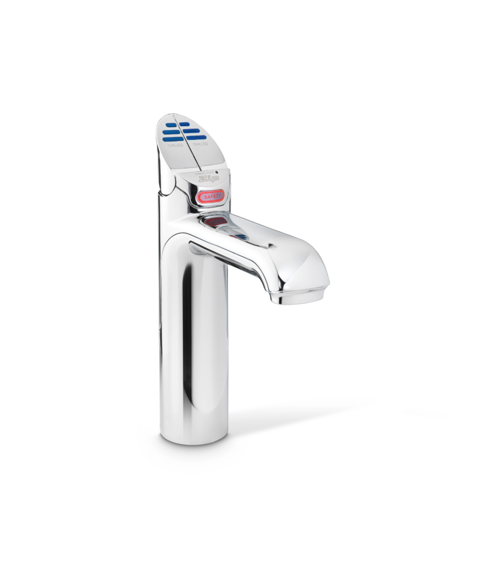 HydroTap G5 C40Chrome faucet with digital display on a white background