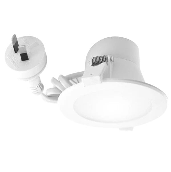 White LED light bulb on a white background