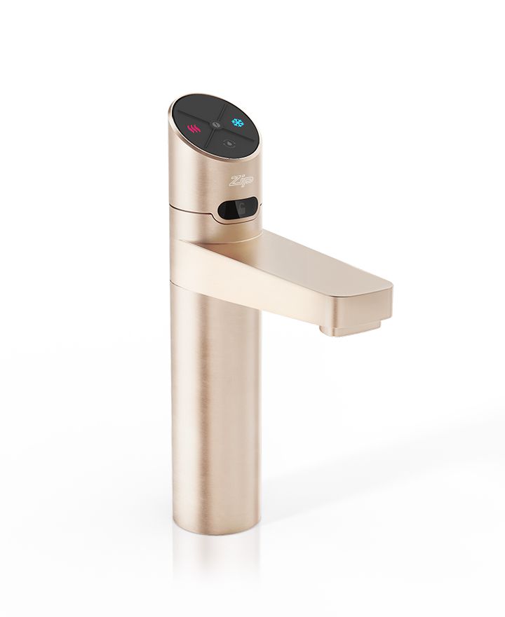 Modern  C HydroTap G5 BC kitchen faucet with digital display on a white background
