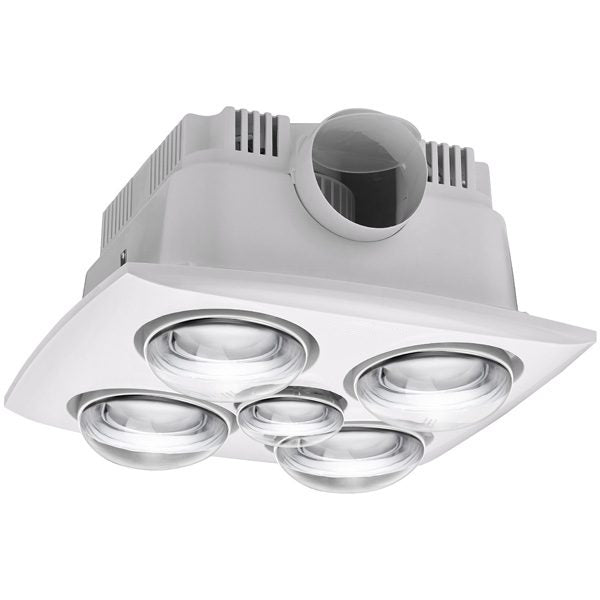 Contour 4 3-in-1 Bathroom Heater with 4 Heat Lamps, Exhaust Fan and LED Light