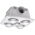 Contour 4 3-in-1 Bathroom Heater with 4 Heat Lamps, Exhaust Fan and LED Light