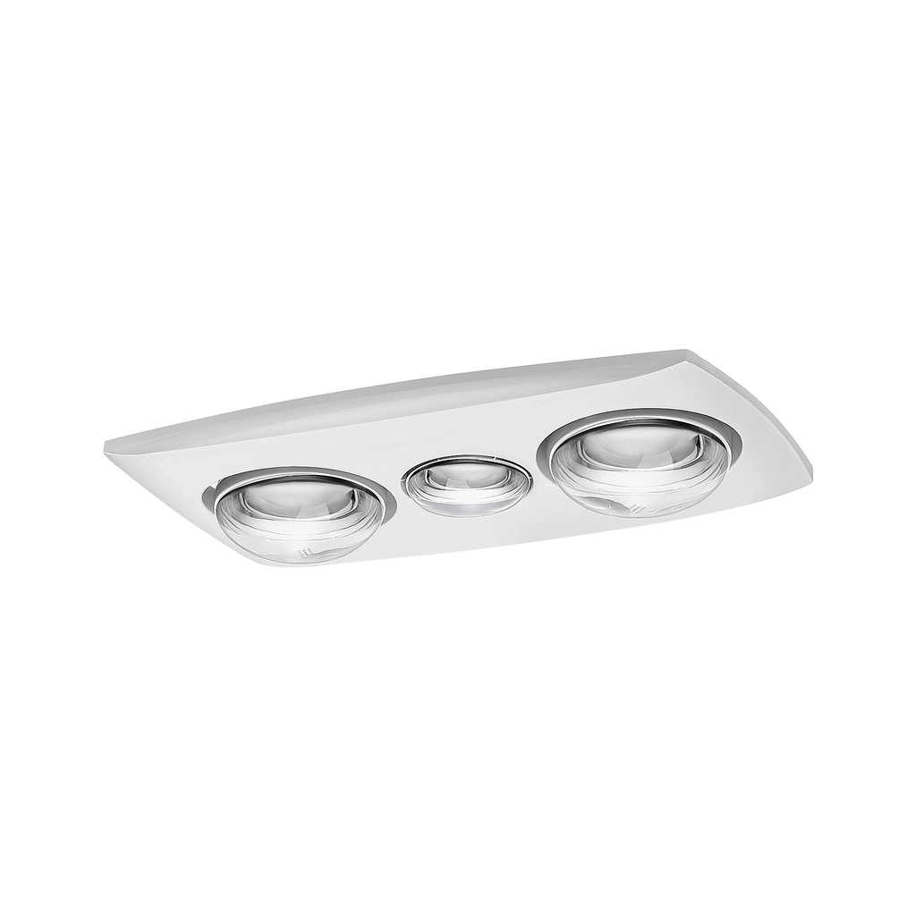 Contour 2 3-in-1 Bathroom Heater with 2 Heat Lamps, Exhaust Fan and LED Light