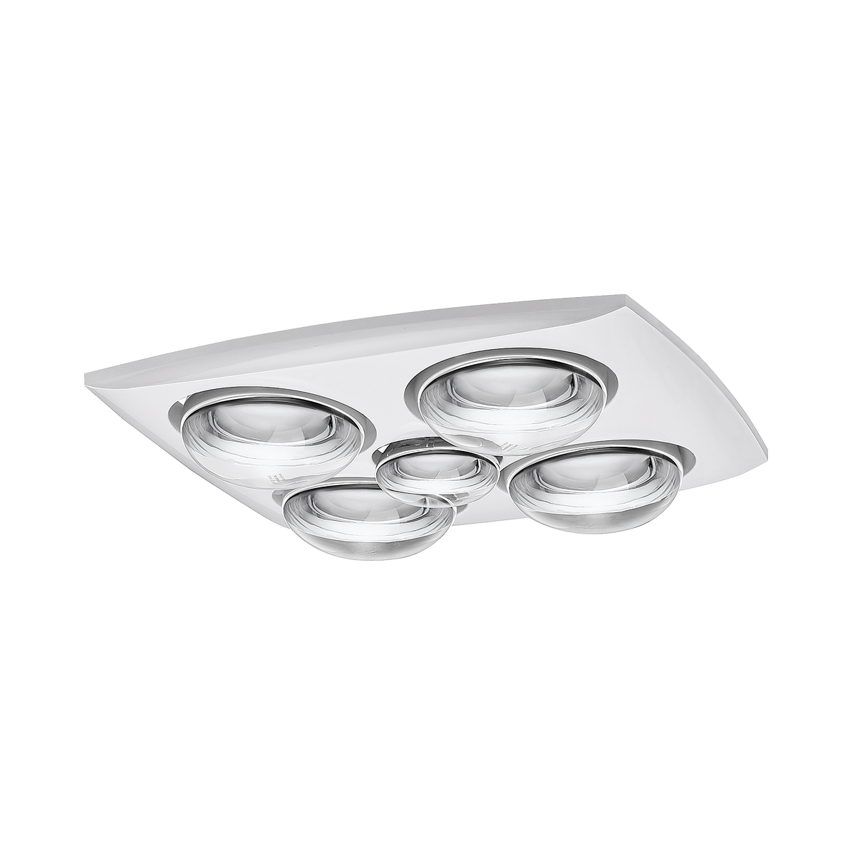 Contour 4 3-in-1 Bathroom Heater with 4 Heat Lamps, Exhaust Fan and LED Light