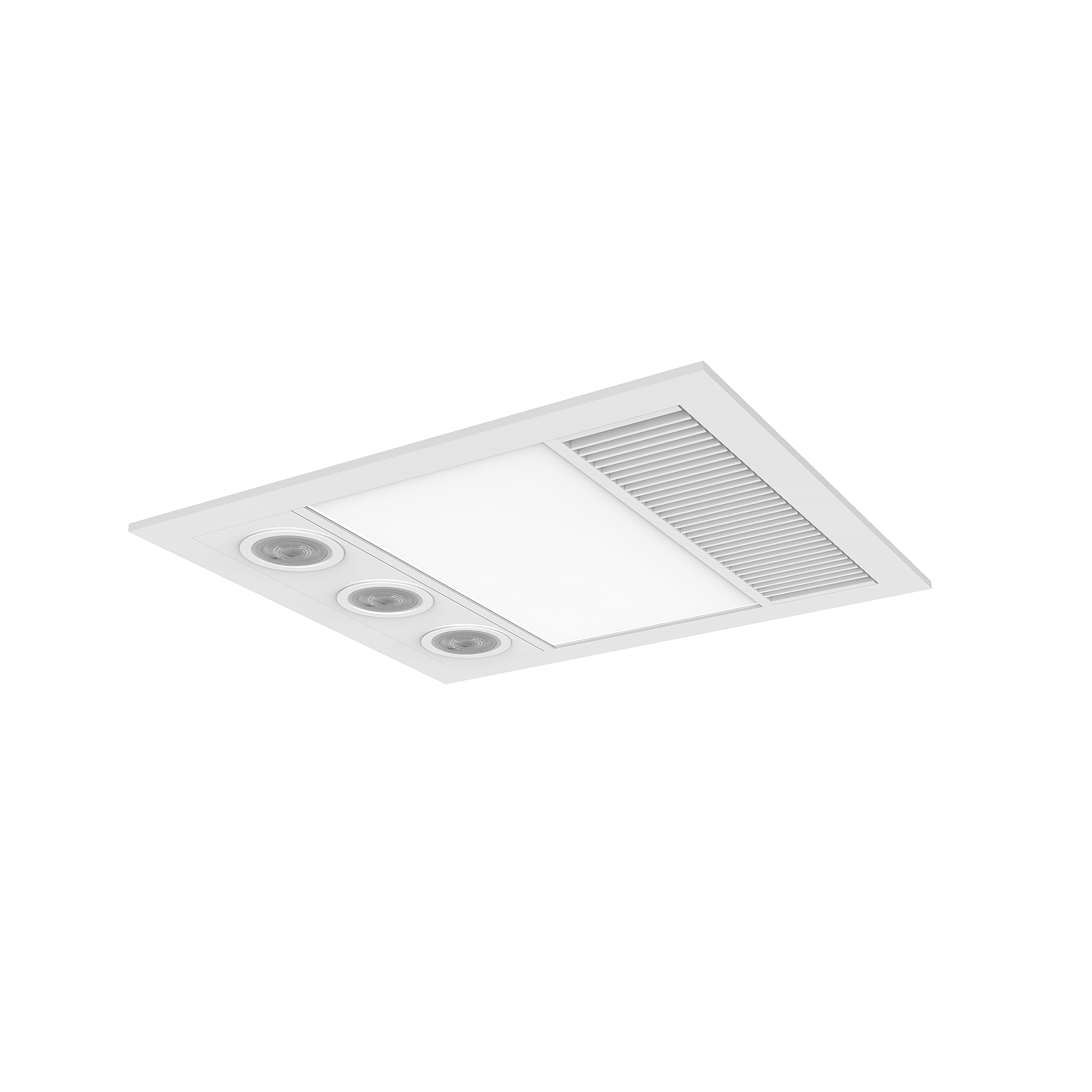 Linear Mini 3-in-1 Bathroom Heater with 3 Heat Lamps, Exhaust Fan and LED Light