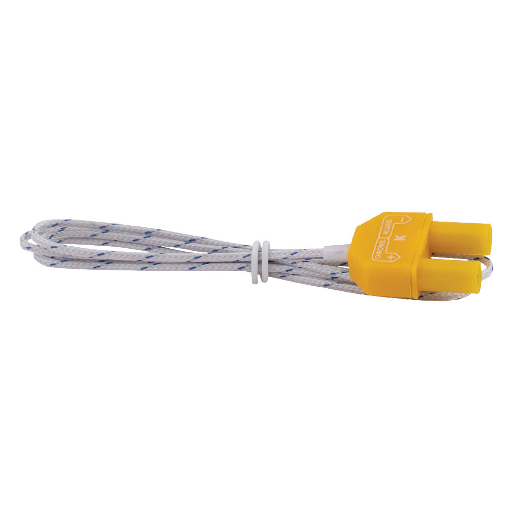 Yellow electronic component with a cable on a white background