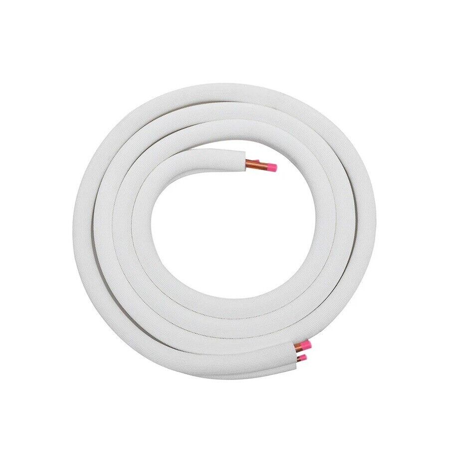 5M Insulated Pair Coil Copper Pipe Tube Aircon Air Conditioning HVAC Ventilation