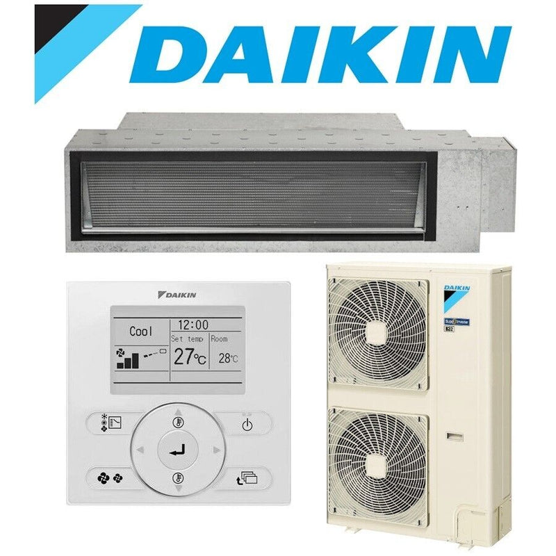 Daikin 20kW Ducted Air Conditioner White Unit with Control Pane ,including a fan unit.