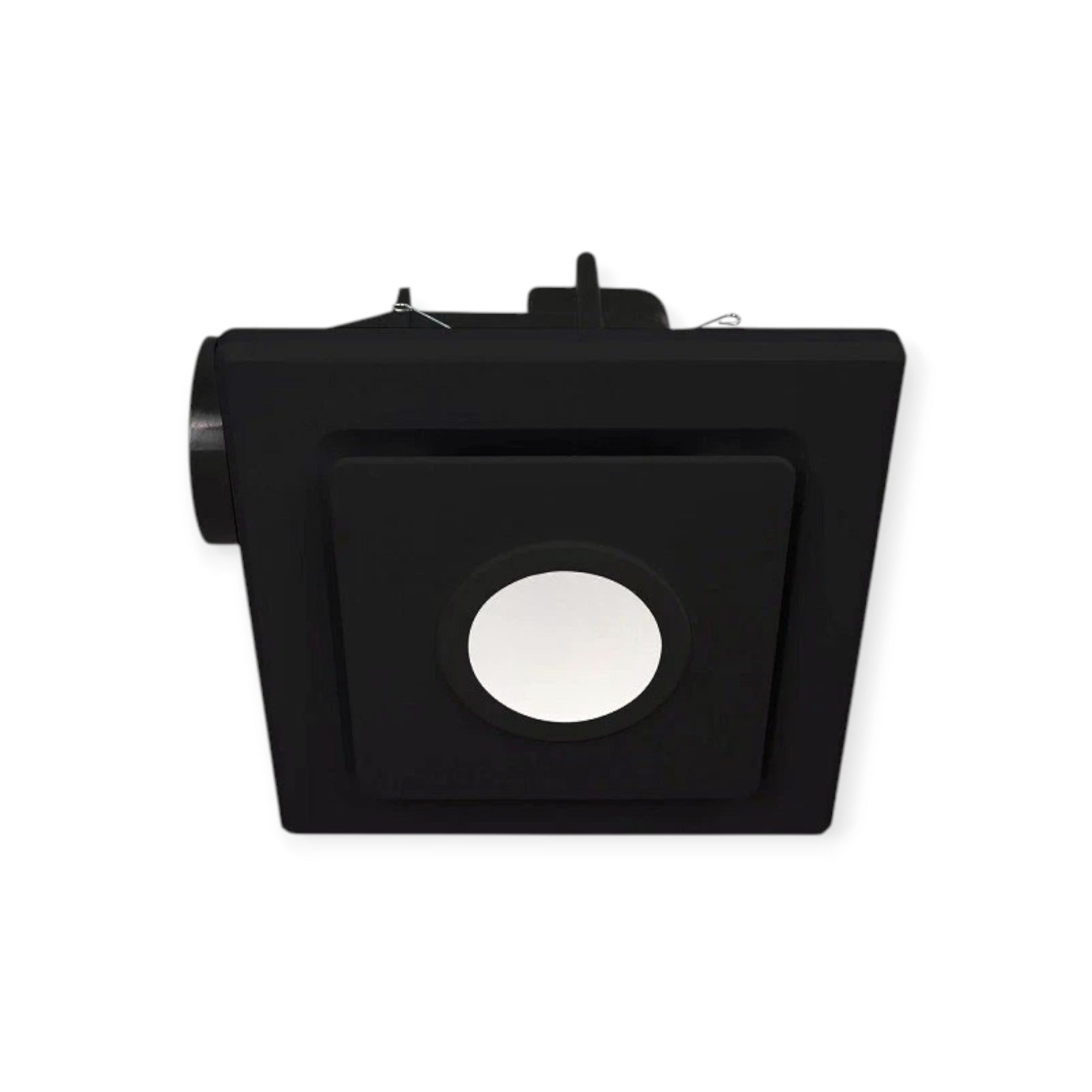 Square Bathroom Kitchen Exhaust Fan Light 240mm and 290mm Air Heat Extraction White Black