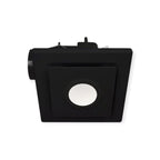 Square Bathroom Kitchen Exhaust Fan Light 240mm and 290mm Air Heat Extraction White Black