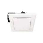 Square Bathroom Kitchen Exhaust Fan Light 240mm and 290mm Air Heat Extraction White Black