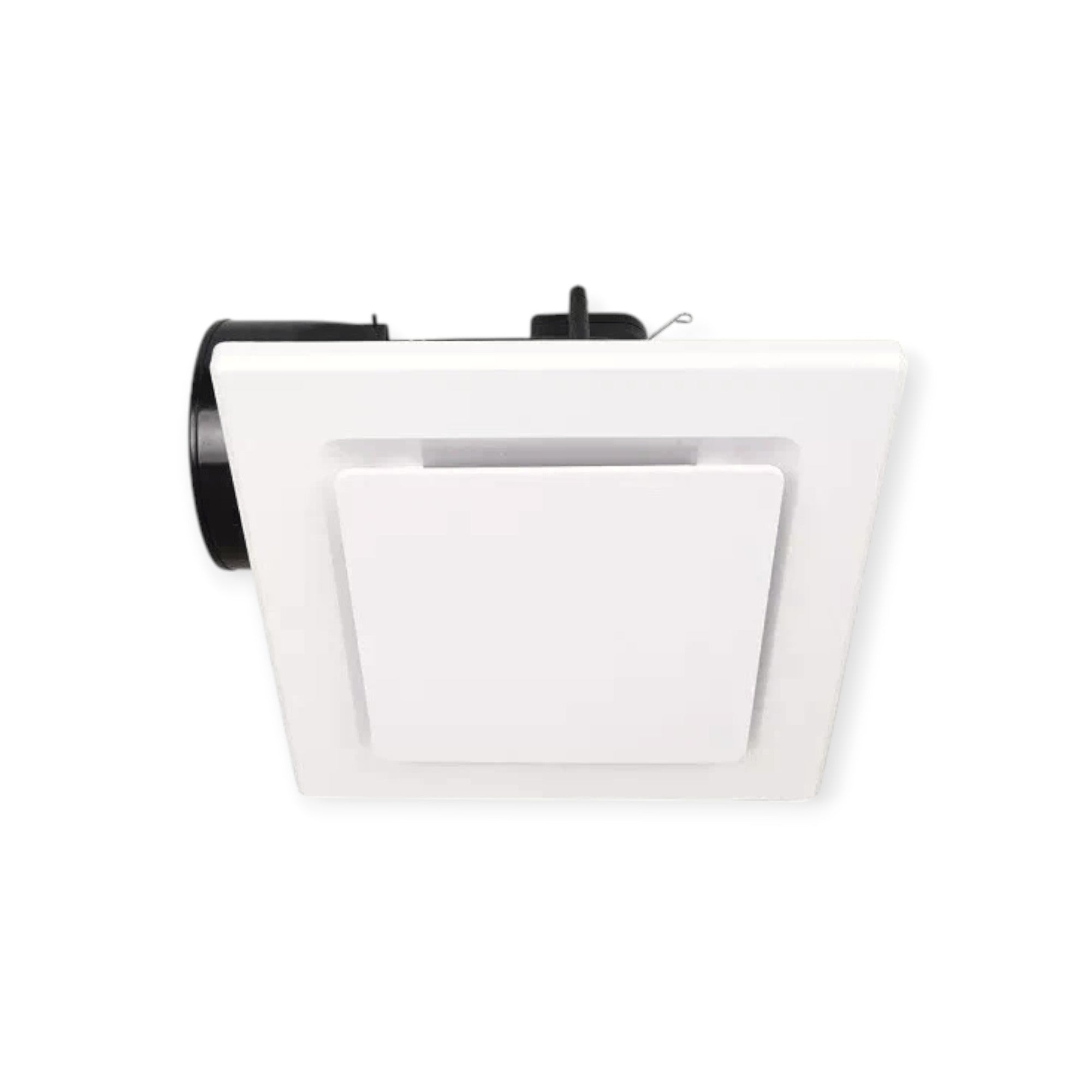 Square Bathroom Kitchen Exhaust Fan Light 240mm and 290mm Air Heat Extraction White Black