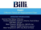 Genuine Billi 5 Micron Fibron X® Replacement Filter 994051 Replaces 994001