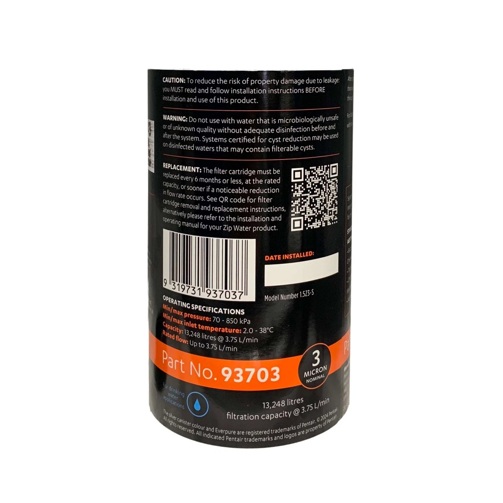 Zip MicroPurity 93703 Commercial Water Filter