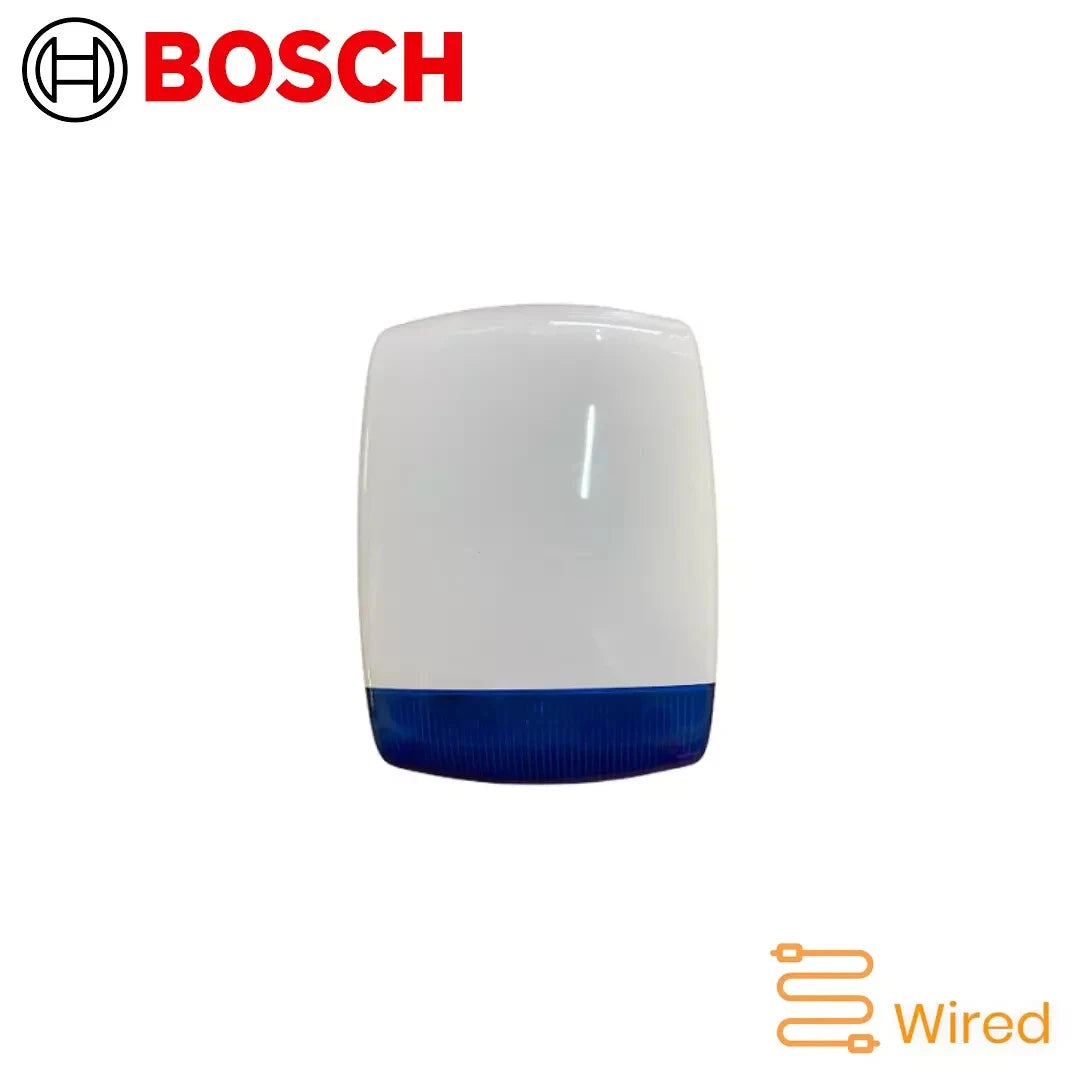 Bosch device with blue and white design on a white background