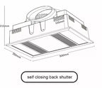 Modura Slender 3-in-1 Bathroom Heat Fan Exhaust Light 1000W Halogen Instant Heat