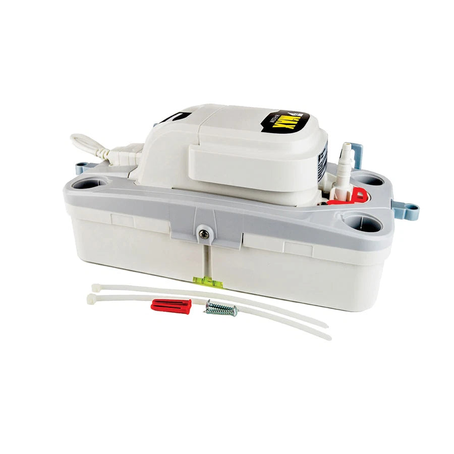 White electronic device with hoses on a white background