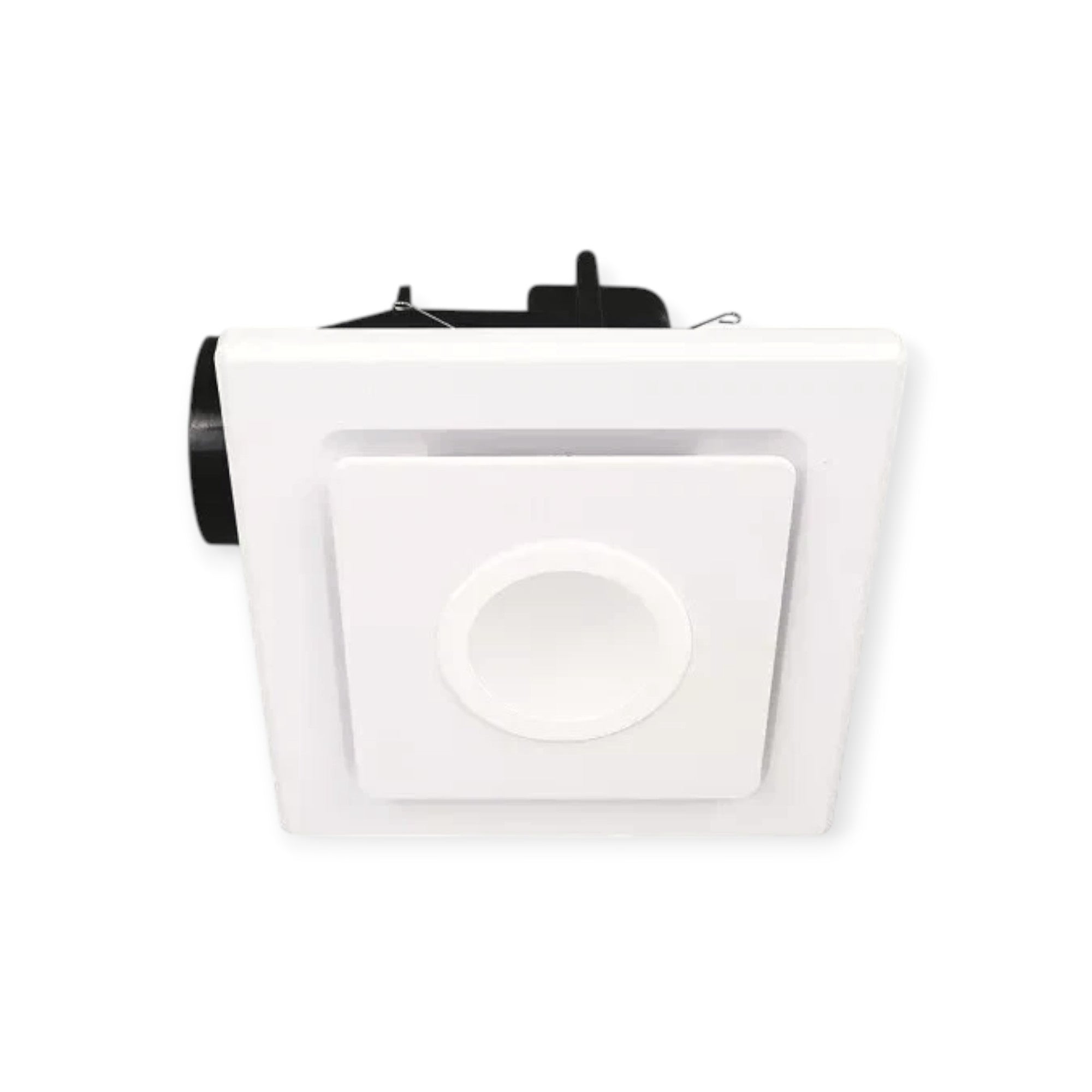 Square Bathroom Kitchen Exhaust Fan Light 240mm and 290mm Air Heat Extraction White Black