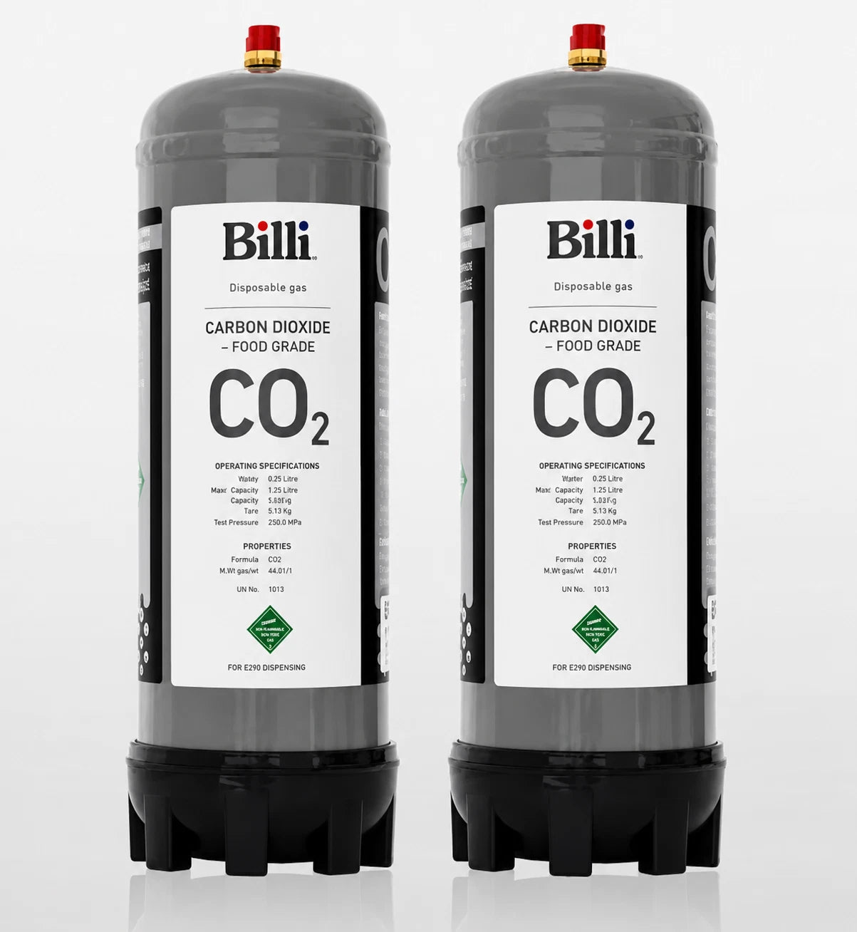 Billi 996912 CO₂ Sparkling Water Cylinder 2 Pack | Genuine Billi Replacement Gas